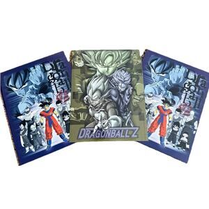 Lot 3 Dragon Ball Z Pen Tab 3 Hole School Folders NEW Old Stock Vintage 2000